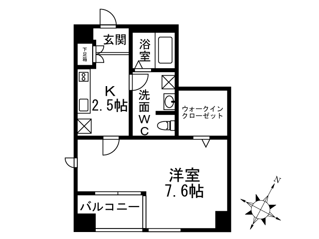 Ａタイプ(1K) ２７.３３㎡